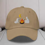 Camping Dog Embroidered Hat