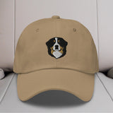Bernese Mountain Dog Head Embroidered Hat