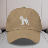 Airedale Terrier Silhouette Embroidered Hat