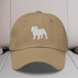 Bulldog Silhouette Embroidered Hat