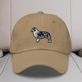 Australian Shepherd (Blue Merle - Docked/Bobbed Tail) Embroidered Hat