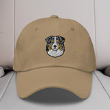 Australian Shepherd Head (Blue Merle) Embroidered Hat