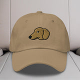 Dachshund Head (Red/Cream) Embroidered Hat