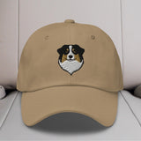 Australian Shepherd Head (Black) Embroidered Hat
