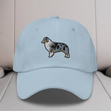Australian Shepherd (Blue Merle - Docked/Bobbed Tail) Embroidered Hat