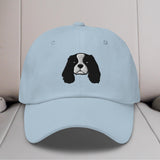 Cavalier King Charles Spaniel Head (Black & White) Embroidered Hat