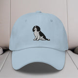 Cavalier King Charles Spaniel Sit (Black & White) Embroidered Hat