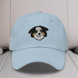 Mini American Shepherd/Mini Aussie Head (Black) Embroidered Hat