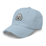 Goldendoodle Head (White) Embroidered Hat