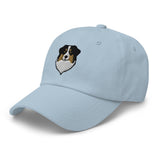 Australian Shepherd Head (Black) Embroidered Hat