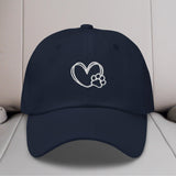 Heart & Paw Embroidered Hat