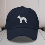 Bedlington Terrier Silhouette Embroidered Hat