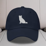Border Collie Silhouette Embroidered Hat