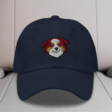 Mini American Shepherd/Mini Aussie Head (Red) Embroidered Hat