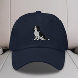 Cavalier King Charles Spaniel Sit (Black & White) Embroidered Hat