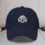 Goldendoodle Head (White) Embroidered Hat
