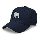 Bulldog Silhouette Embroidered Hat