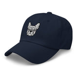 French Bulldog Head Embroidered Hat