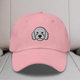 Goldendoodle Head (White) Embroidered Hat