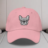 French Bulldog Head Embroidered Hat