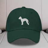 Bedlington Terrier Silhouette Embroidered Hat