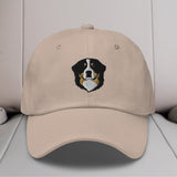 Bernese Mountain Dog Head Embroidered Hat