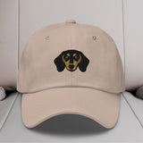 Dachshund Head Embroidered Hat