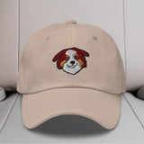 Mini American Shepherd/Mini Aussie Head (Red) Embroidered Hat