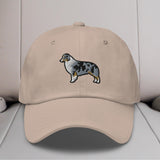 Australian Shepherd (Blue Merle - Docked/Bobbed Tail) Embroidered Hat