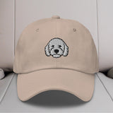 Goldendoodle Head (White) Embroidered Hat