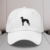 Greyhound Silhouette Embroidered Hat
