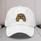 Cavalier King Charles Spaniel Head (Ruby) Embroidered Hat
