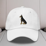 Doberman Sit Embroidered Hat