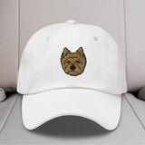 Cairn Terrier Head Embroidered Hat