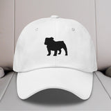 Bulldog Silhouette Embroidered Hat