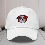 Mini American Shepherd/Mini Aussie Head (Red) Embroidered Hat