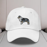 Australian Shepherd (Blue Merle - Docked/Bobbed Tail) Embroidered Hat