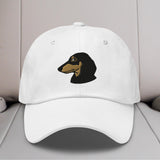 Dachshund Head (Black & Tan) Embroidered Hat