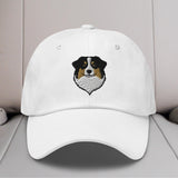 Australian Shepherd Head (Black) Embroidered Hat