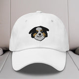 Mini American Shepherd/Mini Aussie Head (Black) Embroidered Hat