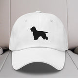 English Cocker Spaniel Silhouette Embroidered Hat