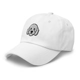 Goldendoodle Head (White) Embroidered Hat