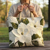 Handmade Bag - Elegant White Lilies