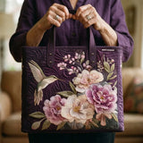 Handmade Bag - Hummingbird and Orchids