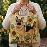 Handmade Bag - German Shepherd with Floral Pattern
